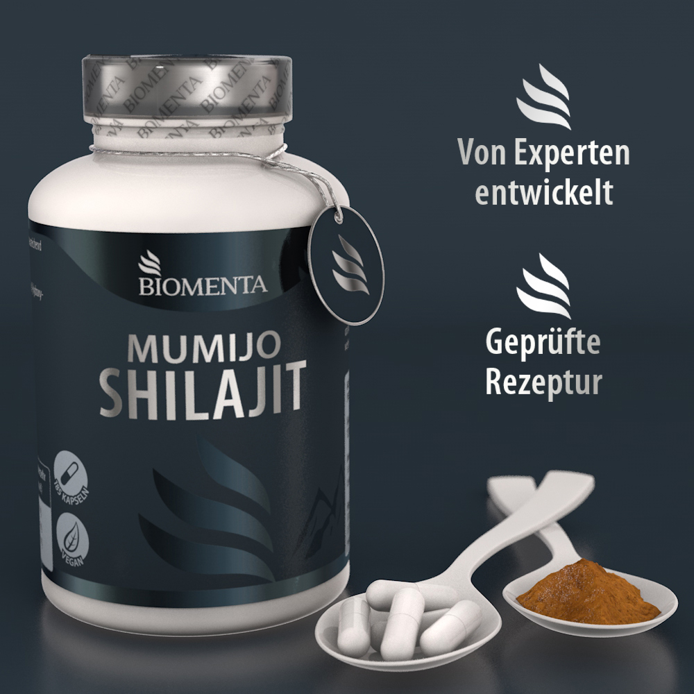 Hochwertige Mumijo Shilajit Komplex von BIOMENTA Hochwertige Mumijo Shilajit Komplex von BIOMENTA