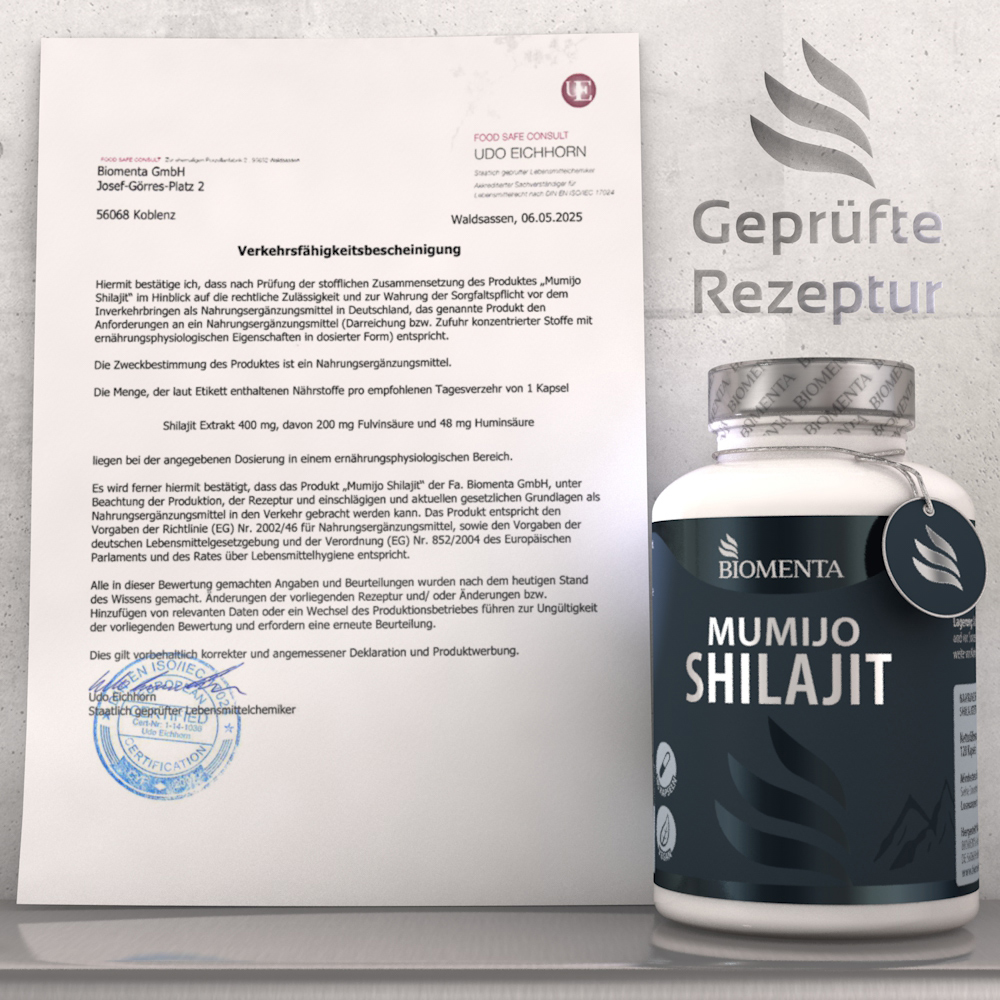 Hochwertige Mumijo Shilajit Komplex von BIOMENTA Hochwertige Mumijo Shilajit Komplex von BIOMENTA