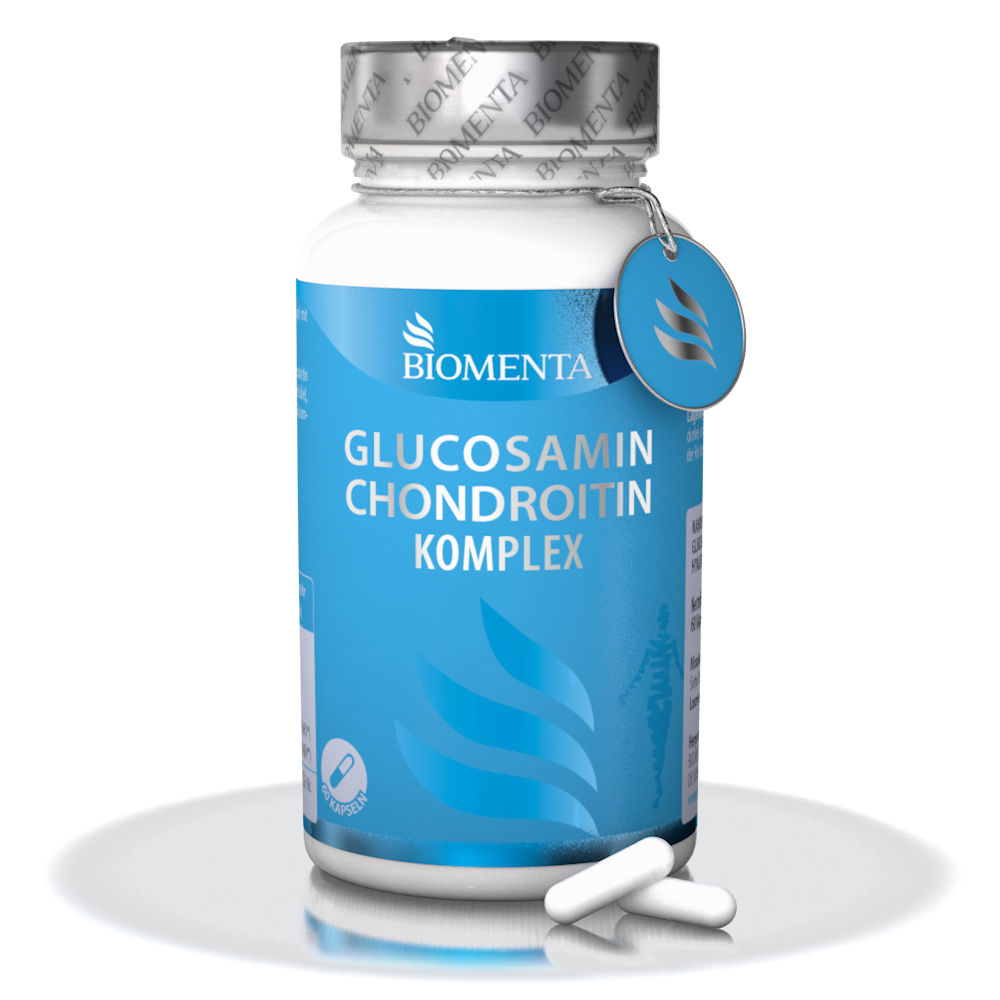 Glucosamine Chondroitin Kapseln + Hyaluron –BIOMENTA- 60 St. Glucosamine Chondroitin Kapseln + Hyaluron –BIOMENTA- 60 St.