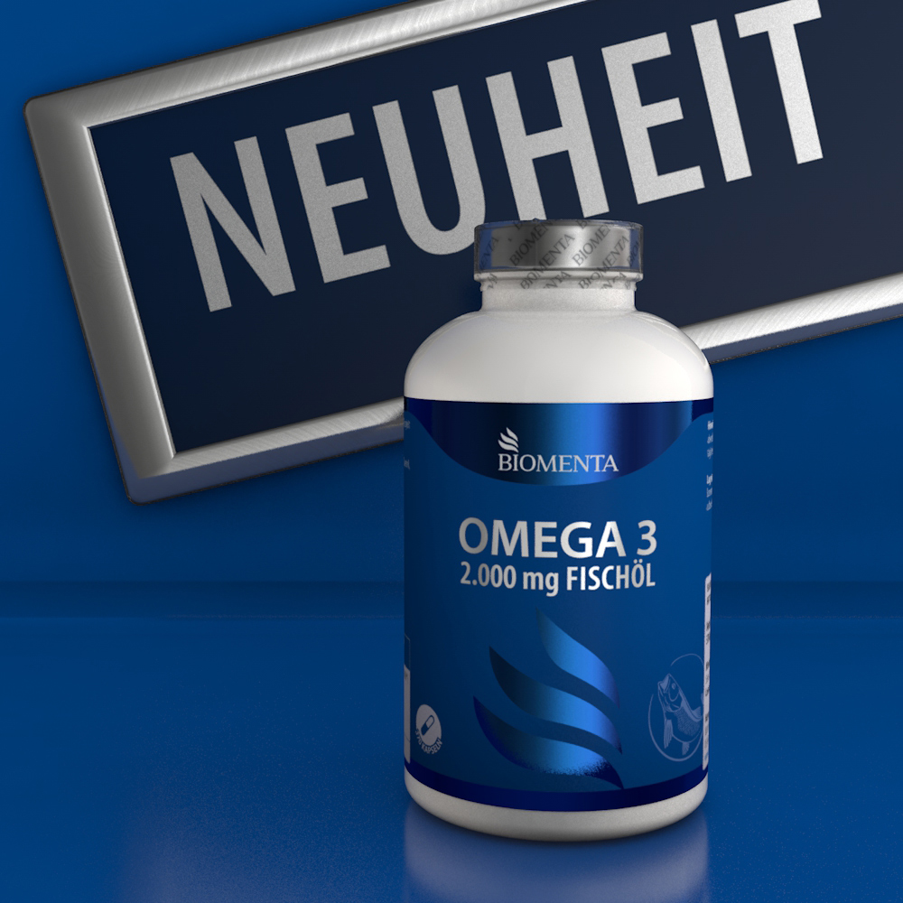 Hochwertige Omega 3 - 2.000 mg Fischöl von BIOMENTA Hochwertige Omega 3 - 2.000 mg Fischöl von BIOMENTA