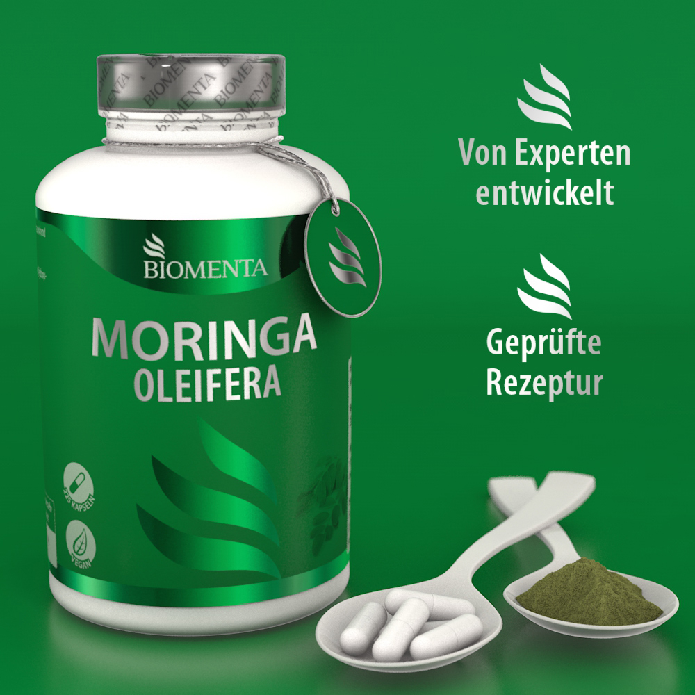 BIOMENTA Moringa Oleifera – 225 vegane Kapseln - Premiumqualität von BIOMENTA BIOMENTA Moringa Oleifera – 225 vegane Kapseln - Premiumqualität von BIOMENTA
