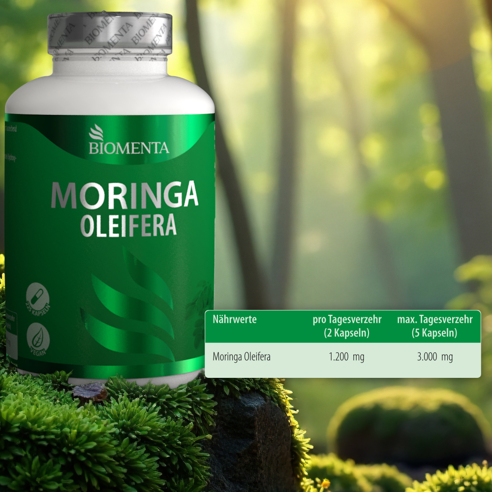 BIOMENTA Moringa Oleifera – 225 vegane Kapseln - Premiumqualität von BIOMENTA BIOMENTA Moringa Oleifera – 225 vegane Kapseln - Premiumqualität von BIOMENTA
