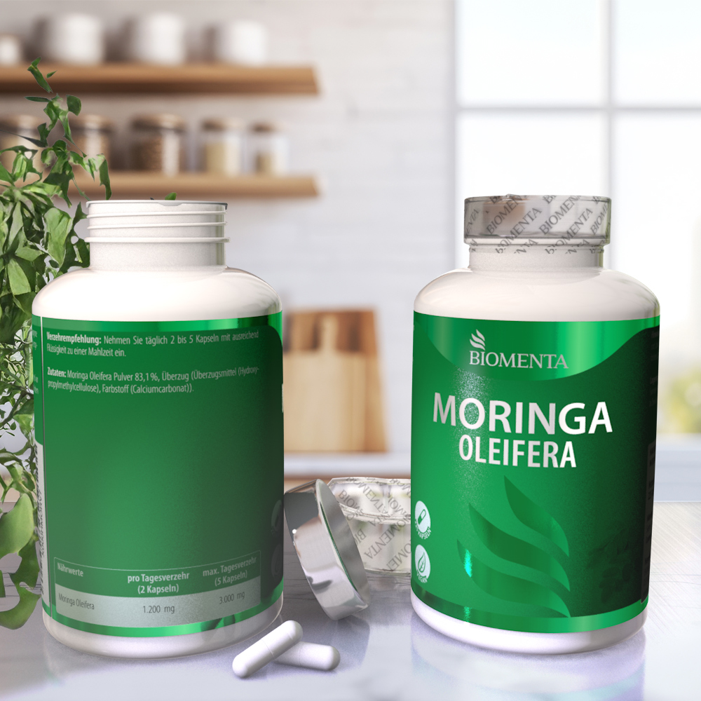 BIOMENTA Moringa Oleifera – 225 vegane Kapseln - Premiumqualität von BIOMENTA BIOMENTA Moringa Oleifera – 225 vegane Kapseln - Premiumqualität von BIOMENTA