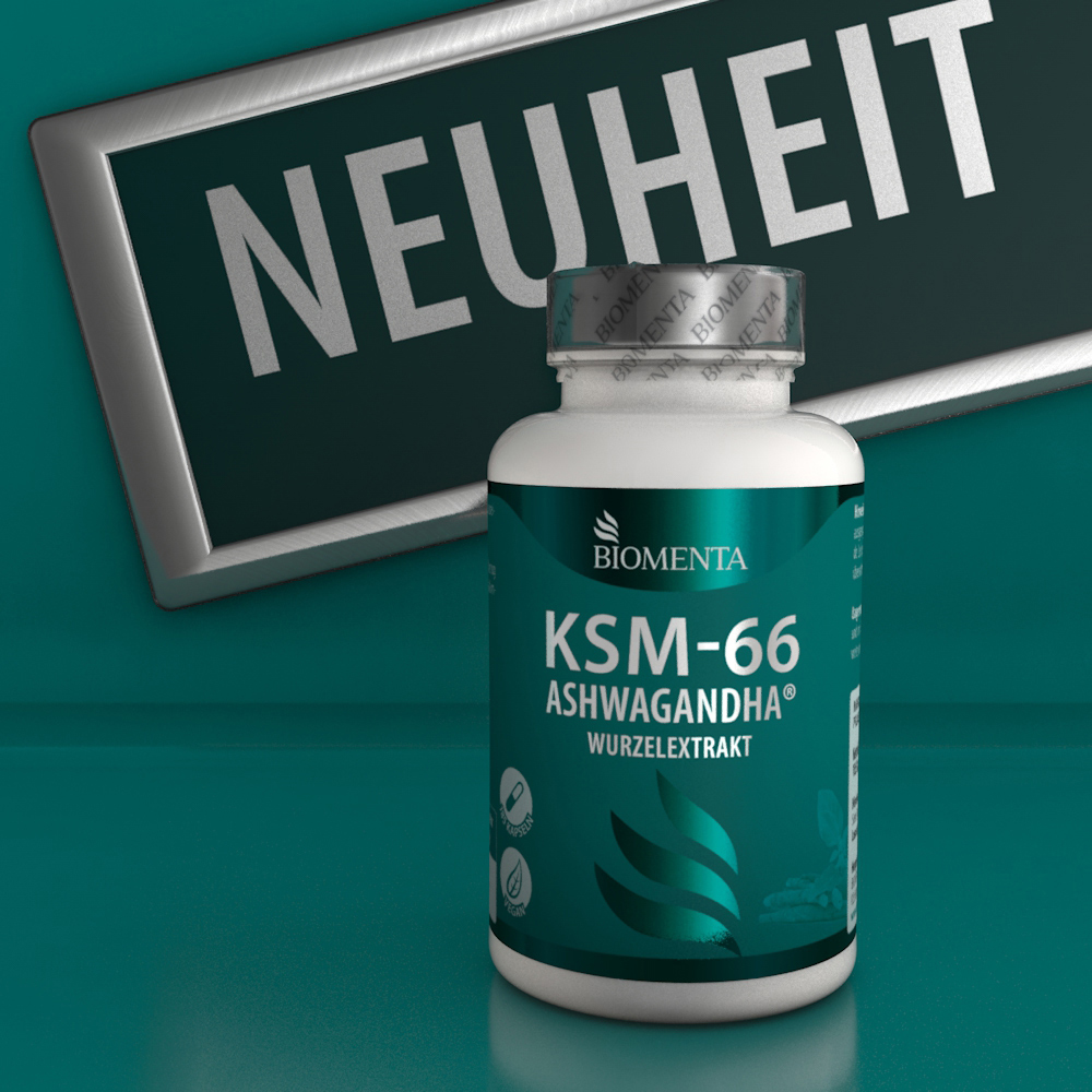 KSM-66 Ashwagandha ® Wurzelextrakt – 185 Kapseln – vegan von BIOMENTA KSM-66 Ashwagandha ® Wurzelextrakt – 185 Kapseln – vegan von BIOMENTA