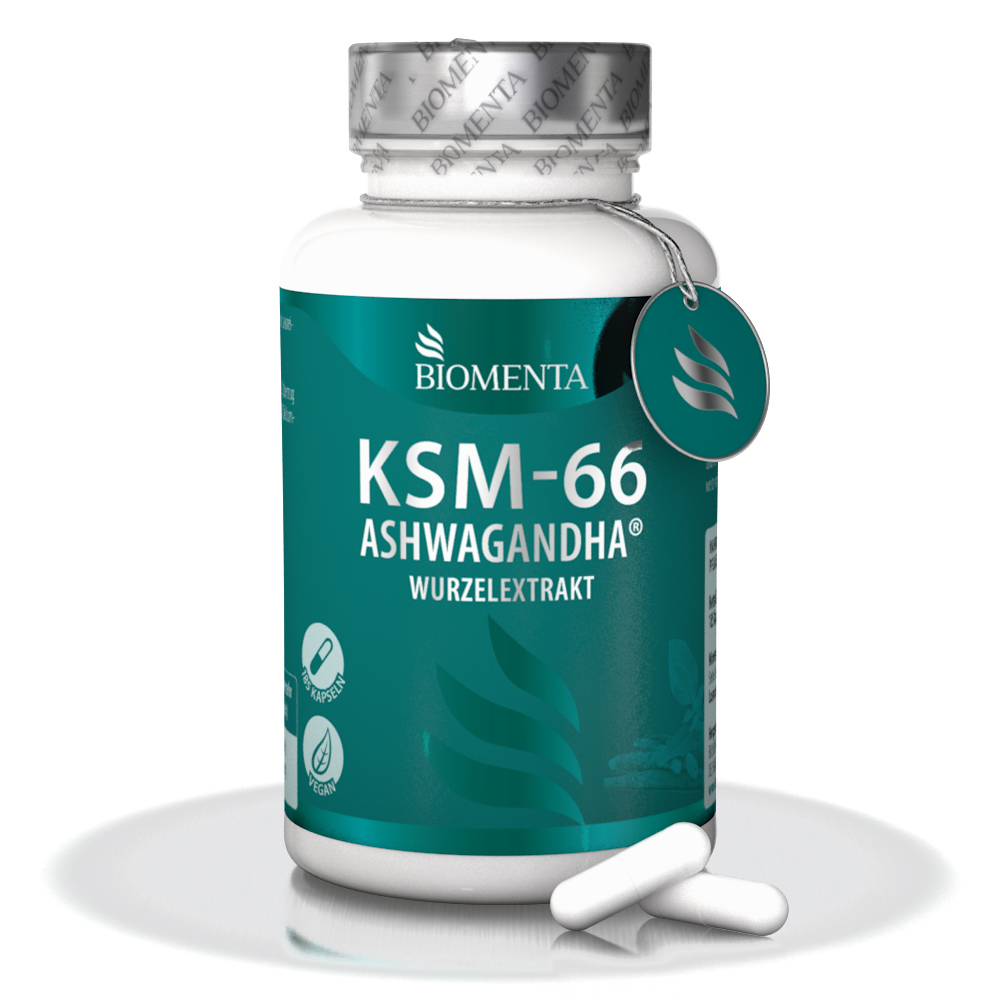 KSM-66 Ashwagandha ® Wurzelextrakt – 185 Kapseln – vegan von BIOMENTA KSM-66 Ashwagandha ® Wurzelextrakt – 185 Kapseln – vegan von BIOMENTA