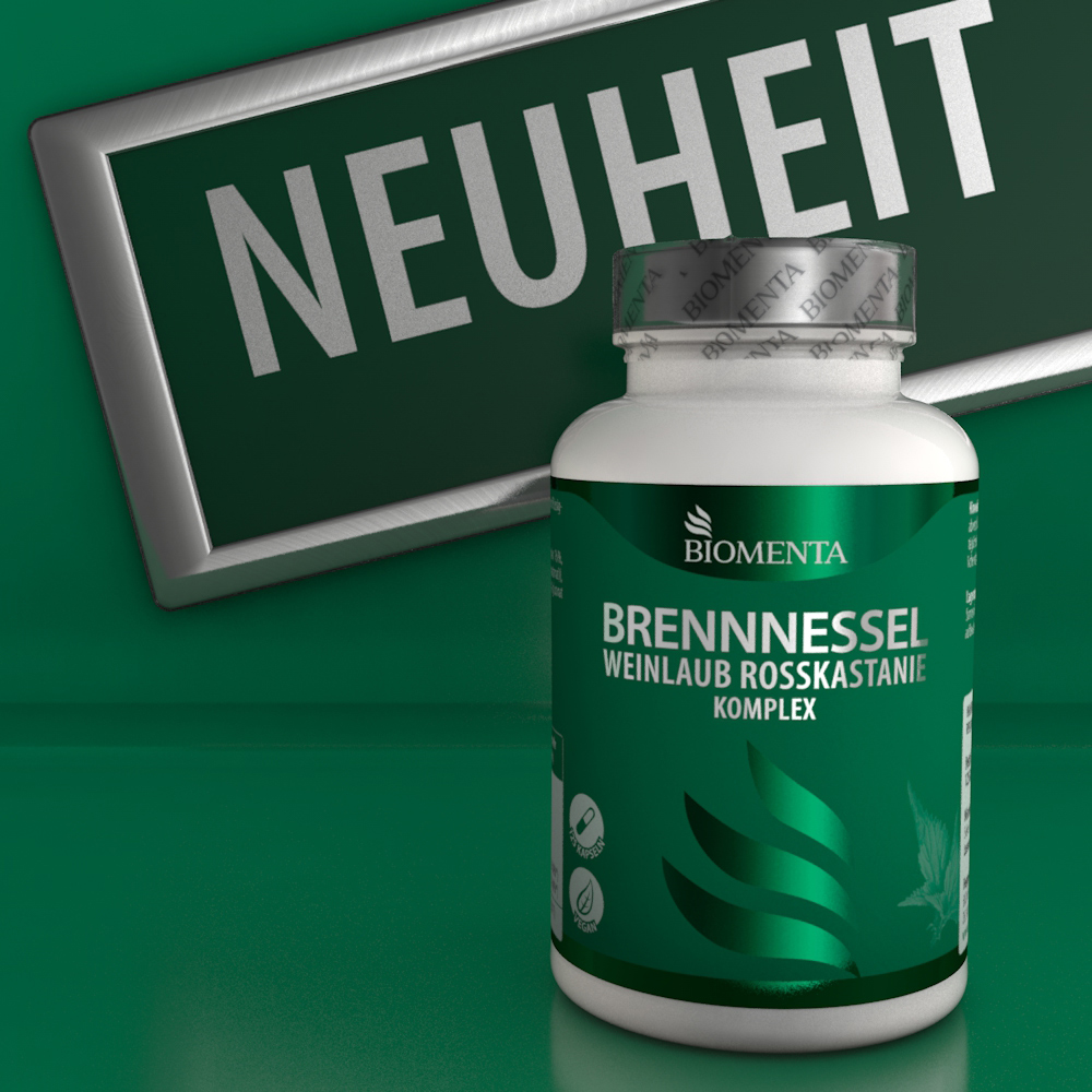 Brennnessel Weinlaub Rosskastanie Komplex von BIOMENTA - 125 Kapseln - vegan Brennnessel Weinlaub Rosskastanie Komplex von BIOMENTA - 125 Kapseln - vegan